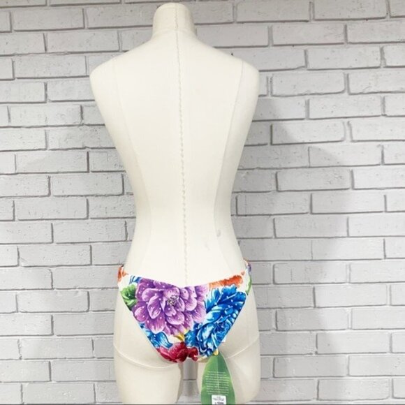 Farm Rio Women’s Rainbow Floral Bikini Bottom - Size Small - Picture 7 of 11